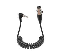 GELRHONR Câble spiral Mini XLR 3 broches vers prise 3,5 mm, câble audio stéréo TRS 90 degrés, câble micro mini XLR, vidéo sur caméra, MP3, (50 cm)