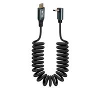 GELRHONR Câble Spiralé USB C 90 degrés, Cable Type C Male vers Type C Male Charge Rapide 100w, 20Gbps USB 3.2 Gen2×2 Carplay Cable 8K@60Hz, pour i/phone15/pro/plus/pro max, s23 s22 s21
