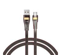 GELRHONR Câble usb vers usb c 100w, silicone souple transparent 5a type-c charge super rapide renforcé sr et câble plat prenant en charge QC ( 1M/3.3Ft)