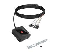 GELRHONR Commutateur d'alimentation externe pour ordinateur de bureau, démarrage, carte mère avec USB 2.0 et lumière LED, adaptateur de commande de bureau pour carte mère de démarrage 1,6 m