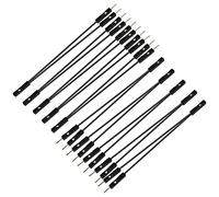 GELRHONR Dupont Fil 2 Broches Simple Femelle à Double Cavalier Mâle pour PC Carte Mère Alimentation Diode Électroluminescente-10Pcs