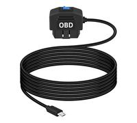 GELRHONR OBD Power Cable Dash Camera,Electronic Vehicles MICRO USB OBD2 Dashcam Hardwire Kit, OBD2 to USB Adapter with Switch Button 24 Hours Surveillance and Acc 2 Mode 12-24 V to 5V/3A