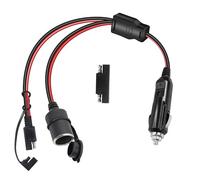 GELRHONR Rallonge allume-cigare 12 V vers SAE à libération rapide avec lumière LED 16 AWG, fusible 15 A, pour pompe à pneu, compresseur d'air