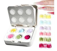 Gels À Tapoter Les Ongles 6 Couleurs Peinture d'Art pour Manucure Adaptée