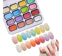 Gels à Tapoter pour Ongles 16 Couleurs Professionnelles Longue Tenue