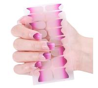 Gels dégradés autocollants ongles conseils français rayures politiques manucures enveloppements haute brillance conseils français gels ongles auto-adhésif décoration artistique