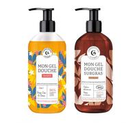 Gels douche 1 L - Monoï et Thé blanc - Lot panaché de 2 flacons pompe