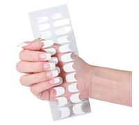 Gels durcis Bandes d'ongles Styles français gels ongles autocollants Bandes de vernis à ongles gels ongles enroulés autocollants d'art