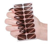 Gels Nails Strips Glittering Stickers Cats Eye Art Polish Wraps Waterproof Glittering Nail Stickers Cats Eye Strips Waterproof Wraps