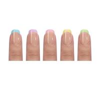 Gels Nails Tips French Tip Press On 14 tailles 3 en 1 x coat tips avec embout pré-appliqué et couvercle