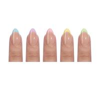 Gels Ongles Conseils Colorés Presse Sur 150 Pièces 3 En 1 X Couche Pré-appliquée Pointe Apprêt Couche De Base Une Étape Faux Gels Carré Amande