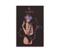 GELS Poster décoratif sur toile Scorpion - Douze signes du zodiaque - 30 x 45 cm