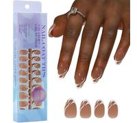 Gels pour ongles à pression 3 en 1 X Coat, 14 tailles, fausses extensions précolorées, cadeaux français, Gels doux carrés amande
