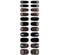 Gels semi-durcis autocollants pour ongles - Bandes de vernis pour Halloween - Décorations complètes d'Halloween - Autocollants semi-durcis pour ongles complets