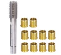 GeluEla Kit de réparation de filetage de bougie d'allumage M14 x 1,25, inserts filetés M16 x 1,25, filetage de bougie, outil de réparation de filetage en acier inoxydable, outil de réparation de