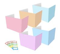 GeluEla Séparateur de bureau pliable - Brise-vue portable - En forme de U - Pour l'école, le bureau, la bibliothèque