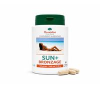 Gélule bronzage | Bixa, Carotte, Bourrache, Haematococcus, Béta-carotène, Vitamine C, E, A | Sun + 120 Gélules - Teint Hâlé, Peau Nourrie | Prépare, Active & Prolonge le Bronzage | Fabriqué en France