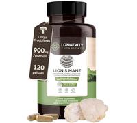 Gélules Crinière de Lion (Lion’s Mane) x120 | Extrait Puissant 8:1 de Champignon Corps Fructifère Pur | 20% Bêta-D Glucanes | Équivalent Brut 7200mg par Portion | Soutien Mémoire, Intestin & Cerveau