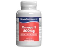 Gélules d’Oméga 3 500mg | Soutien Santé Cœur, Cerveau & Yeux | Gélules Faciles à Avaler | Huile de Poisson Distillée Moléculairement | 180 Gélules Softgel | Certifié GMP & Fabriqué au Royaume-Uni