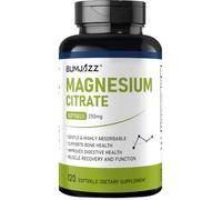 Gélules de citrate de magnésium (120 unités) - 250 mg - Formule hautement biodisponible pour l'énergie, la relaxation, le soutien musculaire et nerveux et le bien-être digestif