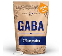 Gélules de GABA à haute dose - 500 mg par gélule - 270 gélules de 500 mg - Vegan - Acide Gamma Aminobutyrique - 100% Naturel