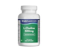 Gélules de L-Choline | Choline Active 500mg Haute Puissance | Convient aux Végans & Végétariens | 120 Capsules = 2 Mois d'Approvisionnement | Fabriqué au Royaume-Uni selon les Normes GMP
