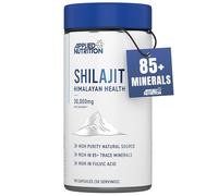 Gélules de Shilajit 30 000 mg, Compléments de Shilajit en Gélules, Extrait de Shilajit, 60% d’Acide Fulvique, Complément Himalayen Pur, Plus de 85 Minéraux pour Énergie, Concentration, 90 Gélules