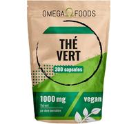 Gélules de thé vert - 300 gélules d’extrait de thé vert hautement dosé - 1 000 mg par dose quotidienne - Extrait de thévert