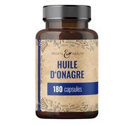 Gélules d'huile d'onagre - 180 gélules Hautement dosées 2000mg par dose journalière - avec vitamine E naturelle - Gélules d'huile d'onagre pour la peau
