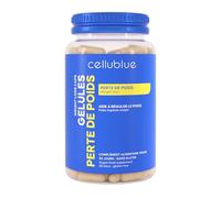 Gélules Perte de poids Cellublue - Minceur Femme - Perte de Poids Efficace, Brûleur de Graisses Ventre Plat, Réduit l’Appétit - Contrôle du poids durable - 60 Capsules Vegan - Naturel
