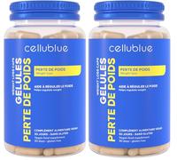 Gélules Perte de poids Cellublue - Minceur Femme - Perte de Poids Efficace, Brûleur de Graisses Ventre Plat, Réduit l’Appétit - Contrôle du poids durable - 60 Capsules Vegan - Naturel (Lot de 2)