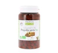 Gélules végétales de Propolis Verte Bio - Dosées à 100 mg/gélules - 120 gélules - Fabrication française - Propos'Nature