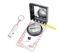 Geluode Boussole de Navigation avec Couvercle, Boussole d'orientation Claire avec sifflet d'urgence pour l'expédition de l'explorateur, Camping, randonnée, Alpinisme