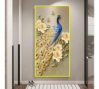 GELYX Impressions sur toile Peinture Peacock Animal Pictures for Home Wall Art for Living Room Decoration Posters and Prints Canvas Art Prints 90x180cm Frameless