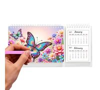 Gem Art Calendrier sur pied décoratif de 24 mois | Calendriers Gem Painting Pour la maison, la chambre, le bureau, la salle de classe, l'école, le dortoir, l'appartement