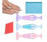 Gem Art Dotting Pen Set - PP 4x12cm | Flower Pot Shaped Nail Point Pen | 3x Gem Dotting Tools Painting Kit Art Painting Tools Accessories Set With Ģem Tray Glue Clay For Beginners Craft Use