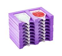 Gem Art Plateau de rangement, 16 emplacements, double rangée, empilable, accessoires de rangement pour peinture gemme, pour adultes, , artistes, peintres, travaux manuels, maison, école