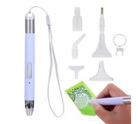 Gem Art Stylos - Design de stylo lumineux percé, sept têtes de stylo interchangeables, outil de peinture de pierres précieuses de précision, accessoire d'artisanat pour | Utilisation créative pour les