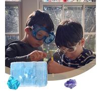 Gem Excavation Kit - Treasure Box Shape for Digging | Premium Plaster with Hidden Crystals, STEM Science Activity, Fun Educational Toy, Crystal Digging Set for Outdoor Indoor Exploration