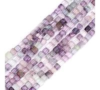 Gem-inside 4 mm Cube lisse Perles d'agate pour la confection de bijoux perles 38,1 cm... 4mm 4mm Rainbow Fluorite