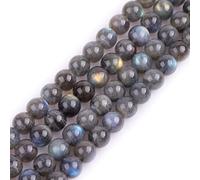 Gem-inside AAA Grade Rainbow Flash Gris Bleu naturel labradorite Perles de pierre précieuse pour la confection de bijoux perles de courroie 38,1 cm 8MM-AAA Grades gris