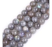 Gem-inside AAA Grade Rainbow Flash Gris Bleu naturel labradorite Perles de pierre précieuse pour la confection de bijoux perles de courroie 38,1 cm 6MM-AAA Grades gris