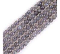 Gem-inside AAA Grade Rainbow Flash Gris Bleu naturel labradorite Perles de pierre précieuse pour la confection de bijoux perles de courroie 38,1 cm 4MM-AAA Grades gris