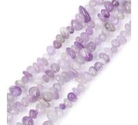 Gem-Inside Fil de perles en améthyste claire Forme libre 6 x 8 mm 38,1 cm