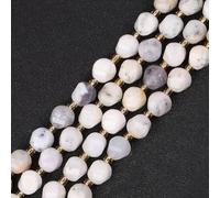 Gem-Inside Lot de 36 perles à facettes en quartz opale blanche naturelle de 8 mm pour fabrication de bracelets, colliers, bijoux, perles chakra d'énergie