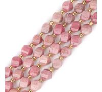 GEM-Inside Lot de 36 perles en jaspe rhodochrosite naturelle à facettes de 8 mm pour fabrication de bracelets, colliers, bijoux, énergie chakra