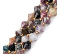 GEM-Inside Lot de 38 perles bicônes à facettes bipyramide de qualité AAA pour la fabrication de bijoux Multicolore 8 mm