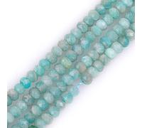 Gem-Inside Perles d'espacement Heishi en pierre précieuse naturelle du Pérou à facettes pour fabrication de bracelets, colliers, bijoux, projets d'artisanat - Fil de 38,1 cm