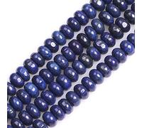 Gem-Inside Perles d'espacement Heishi en pierre précieuse naturelle lapis-lazuli de 5 x 8 mm pour fabrication de bracelets, colliers, bijoux, projets d'artisanat - Fil de 38,1 cm