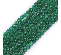 Gem-Inside Perles rondes à facettes en pierre semi-précieuse de 4 mm pour fabrication de bijoux sur fil de 38 cm en jade vert